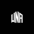 WNA letter logo design on BLACK background. WNA creative initials letter logo concept. WNA letter design Royalty Free Stock Photo
