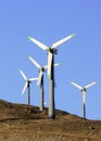 Wnd turbines in California Royalty Free Stock Photo