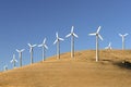 Wnd turbines in California Royalty Free Stock Photo