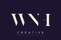 WNH abstract letter logo design Royalty Free Stock Photo