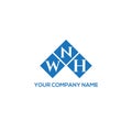 WNH letter logo design on WHITE background. WNH creative initials letter logo concept. Royalty Free Stock Photo