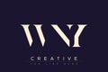 WNY abstract letter logo design Royalty Free Stock Photo