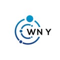 WNY letter technology logo design on white background. WNY creative initials letter IT logo concept. WNY letter design.WNY letter Royalty Free Stock Photo