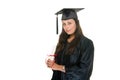Wo Graduate Receives Diploma 8 Royalty Free Stock Photo