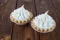 Wo lemon tarts with meringue