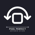 Wobble animation pixel perfect white linear ui icon for dark theme