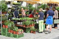 Weekly green market in Gmunden, Upper Austria; Austria, Europe Royalty Free Stock Photo