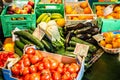 Wochenmarkt, Street market in Germany Royalty Free Stock Photo