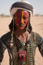Wodaabe man in traditional costume, Cure Salee, Niger Royalty Free Stock Photo