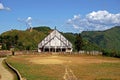 Wodden catholic church in Longwa, Nagaland, India
