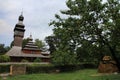 Wodden church in open-air folk museum in Uzhhorod