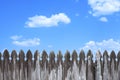 Wodden Fence with Clouds