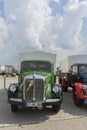 Woernitz, Germany - 25 August 2019: Two old truck classic cars. Car brand Mercedes Benz, oldtimer Royalty Free Stock Photo