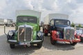 Woernitz, Germany - 25 August 2019: Two old truck classic cars. Car brand Mercedes Benz, oldtimer Royalty Free Stock Photo