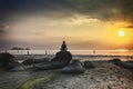 Wok Tum, Hin Kong, Plai Lem beach area of wetland with mangrove forest at Koh Pha ngan island beachfront sea shore area at low tid