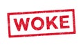 Woke red ink stamp