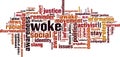 Woke word cloud Royalty Free Stock Photo