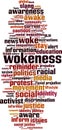 Wokeness word cloud Royalty Free Stock Photo