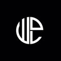 WOL logo WOL icon WOL monogram WOL letter minimalist Circle flat Unique modern abstract logo design Royalty Free Stock Photo