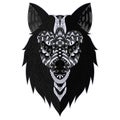 Hand drawn zentangle wolf head illustration