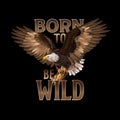 born to be wild Eagle Royalty Free Stock Photo