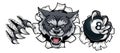 Wolf Angry Pool 8 Ball Billiards Mascot Cartoon