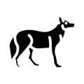 wolf animal glyph icon vector illustration