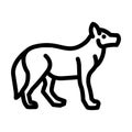 wolf animal line icon vector illustration