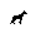 wolf animal sillhouette pixel. vector illustration. can be used for logo