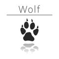 Wolf animal track