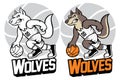 Wolf basketball mascot