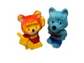 Wolf and bear toys Royalty Free Stock Photo