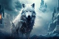 Wolf Beautiful Unique Illustration. Generative AI