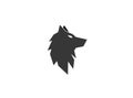 Wolf black head or fox for logo