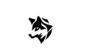 Wolf head silhouette vector on a white background Royalty Free Stock Photo