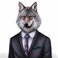 wolf boss businessman Royalty Free Stock Photo