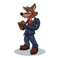 Wolf Business man Royalty Free Stock Photo