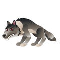 Wolf in cartoon style for your design needs Royalty Free Stock Photo