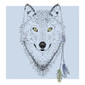 Wolf character portrait.