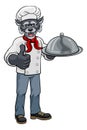 Wolf Chef Mascot Cartoon Character