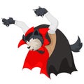 Wolf dracula cartoon character helloween