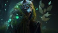 A wolf druid is a shapeshifter who communes with wolves and channels their instincts, strength, and pack mentality. digital art Royalty Free Stock Photo