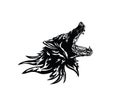 Wolf Face Icon Silhouette