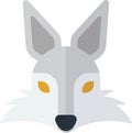 Wolf face illustration in minimal style