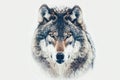 Wolf with a fierce look on its face Royalty Free Stock Photo