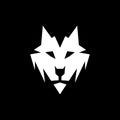 Wolf head beast geometric modern logo Royalty Free Stock Photo