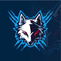 Wolf head esport logo design