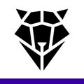 Wolf head geometric style. Polygonal triangular animal illustration