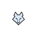 Wolf head icon. Logo template for your project.