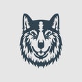 The wolf head illustration logo Royalty Free Stock Photo